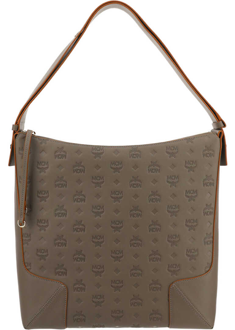 MCM Klara Monogrammed Hobo Large Bag MWHBSKM03 URBAN TAUPE