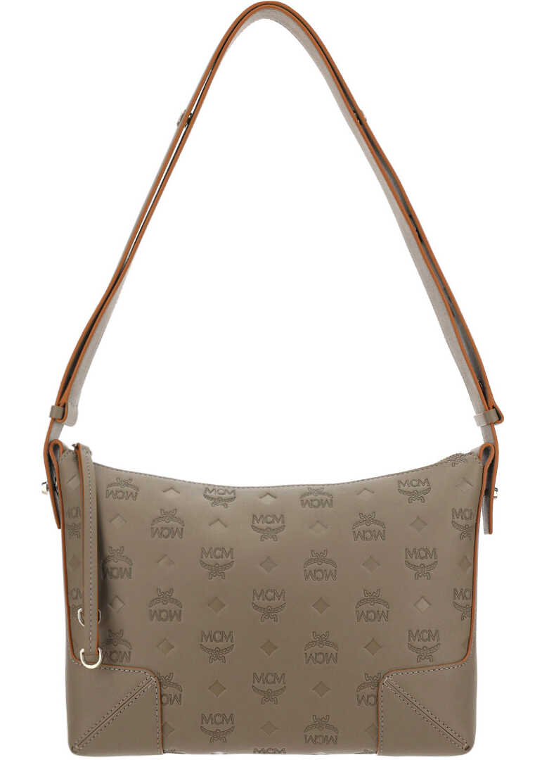 MCM Klara Monogrammed Mediu Shoulder Bag MWSBSKM02 URBAN TAUPE