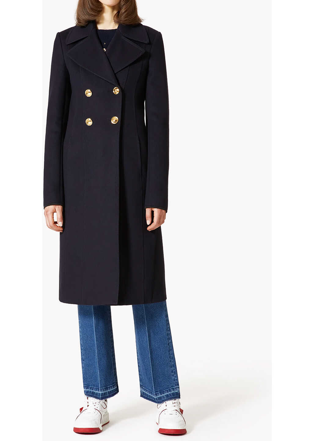 Valentino Garavani Compact Drap Coat WB3CA5U515E Blue