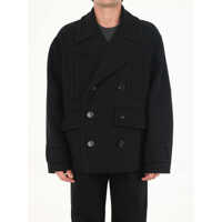 Paltoane Double-Breasted Peacoat In Double Wool Barbati