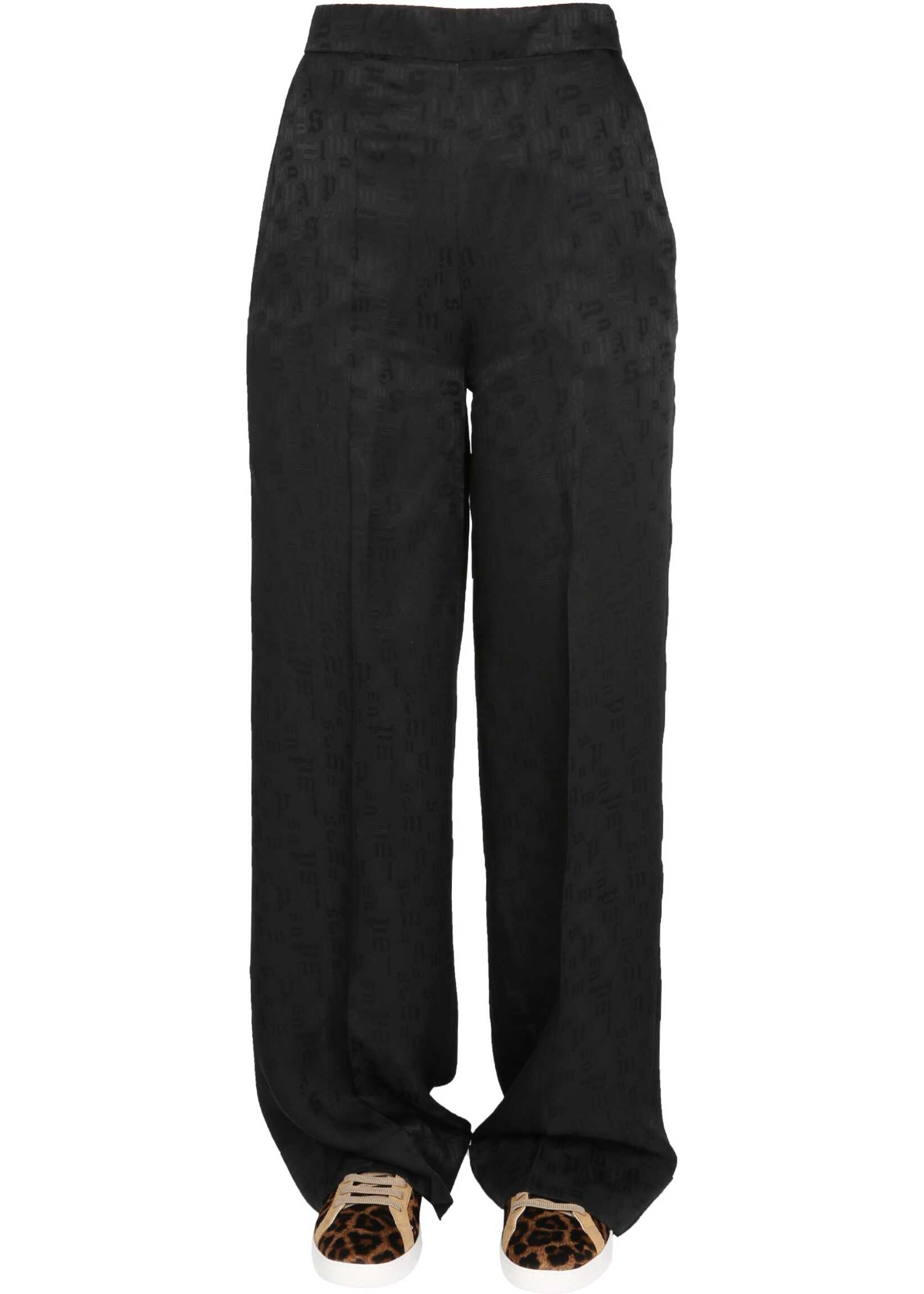 Palm Angels Wide Leg Trousers BLACK