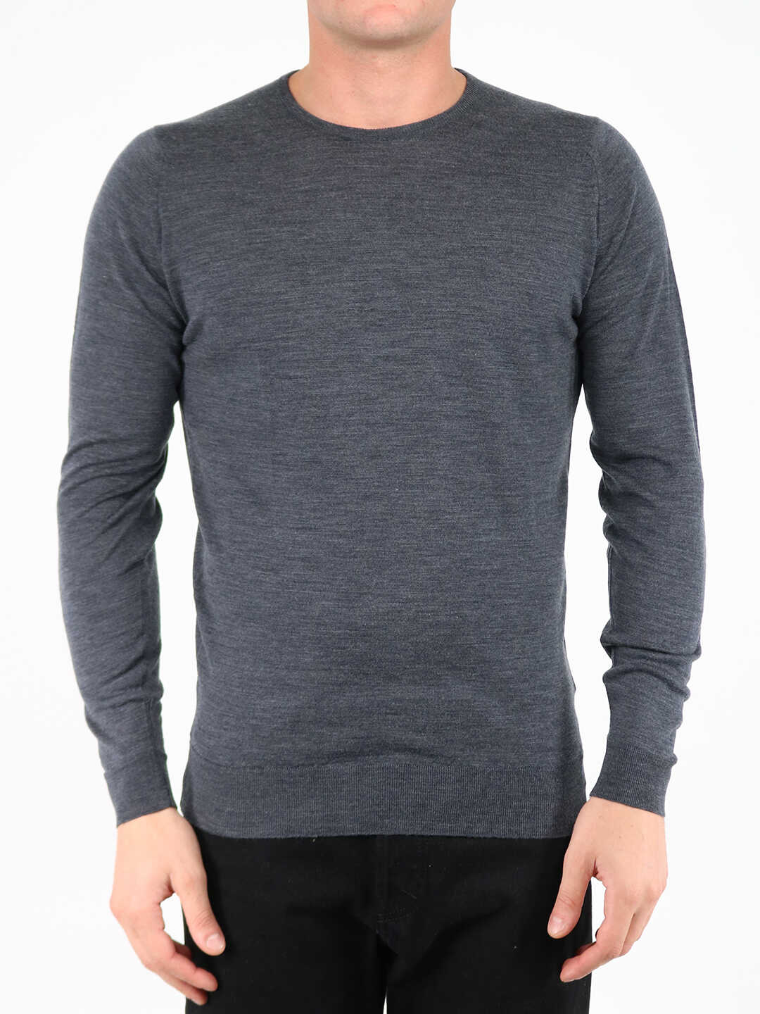 John Smedley Gray Merino Wool Sweater LUNDY Grey