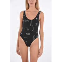 Costume de baie intregi Logo Printed One Piece Swimsuit Femei