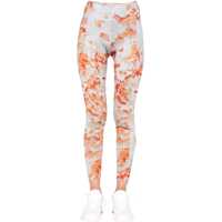 Pantaloni casual Leggings With Chine Flowers Motif Femei