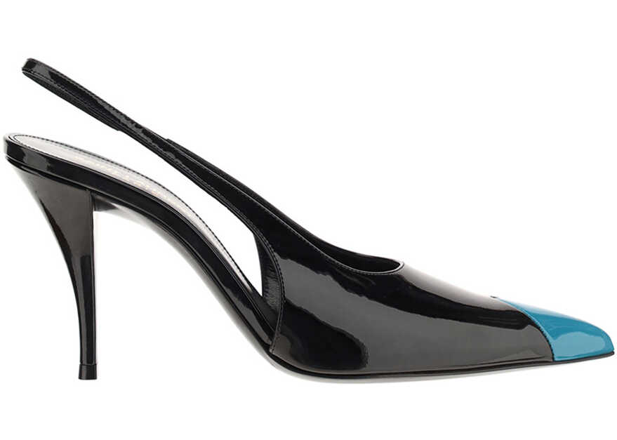 Saint Laurent Gigi 90 Pumps 6812781TV20 WATER MARINE/NERO