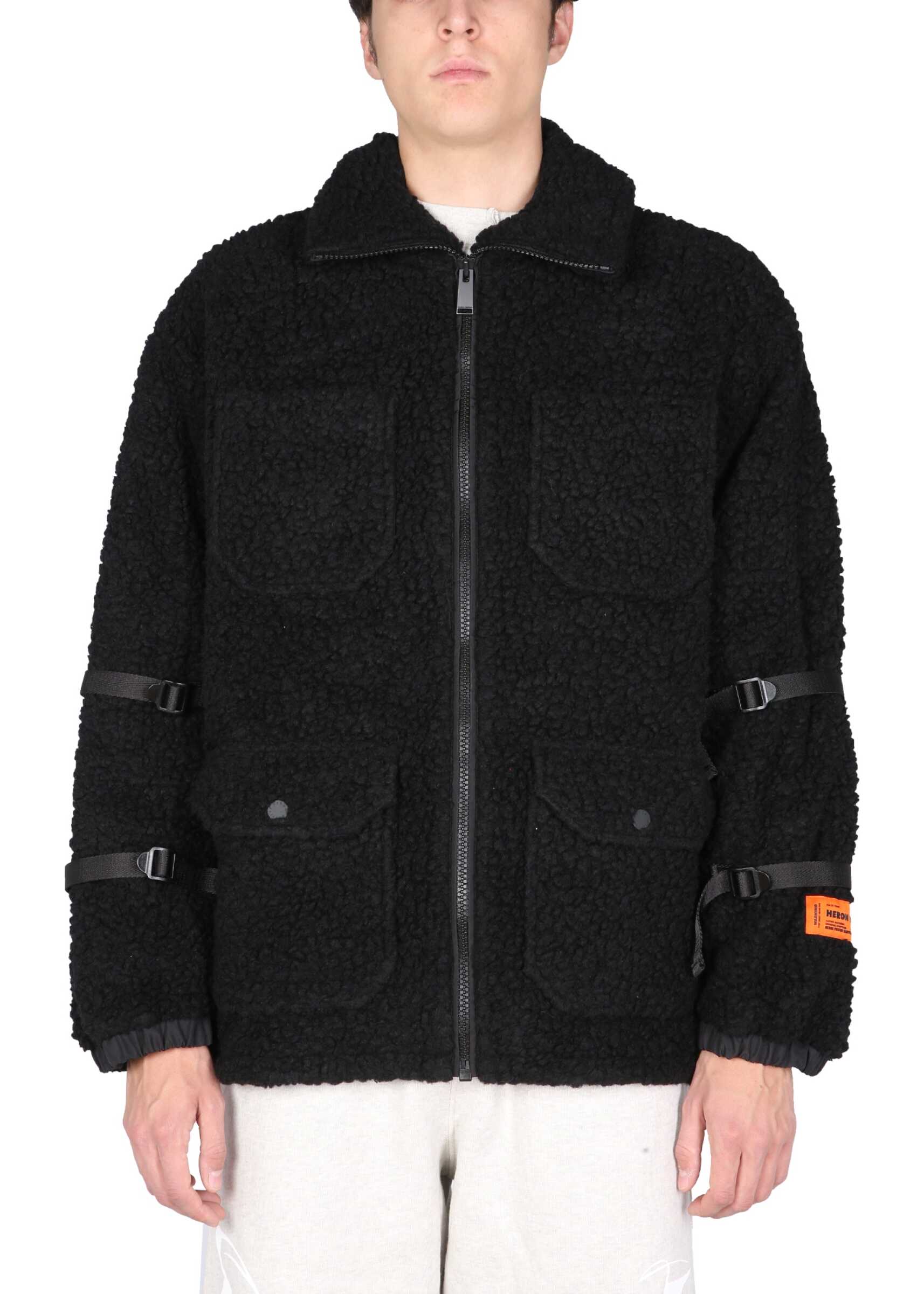 Heron Preston Shearling Coat HMEA067_F21FAB0011000 BLACK