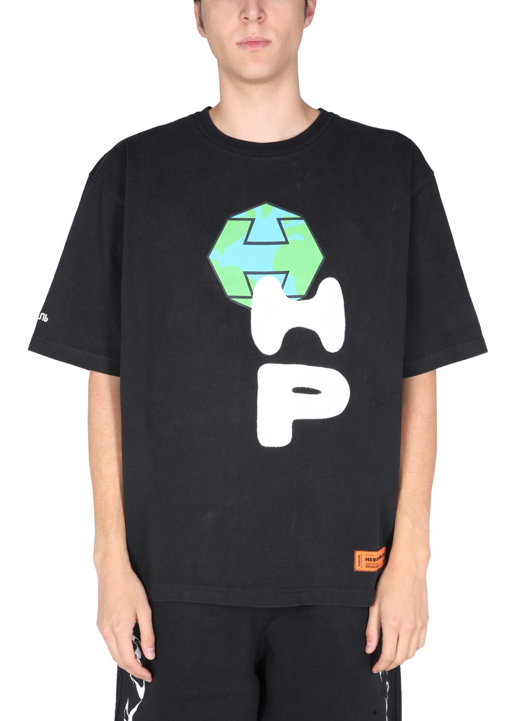 Heron Preston "Spray Glob" T-Shirt HMAA025_F21JER0011001 BLACK