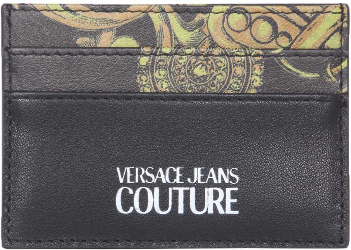 Versace Jeans Couture Card Holder With Regalia Baroque Print 71YA5PB2_ZS119G89 BLACK