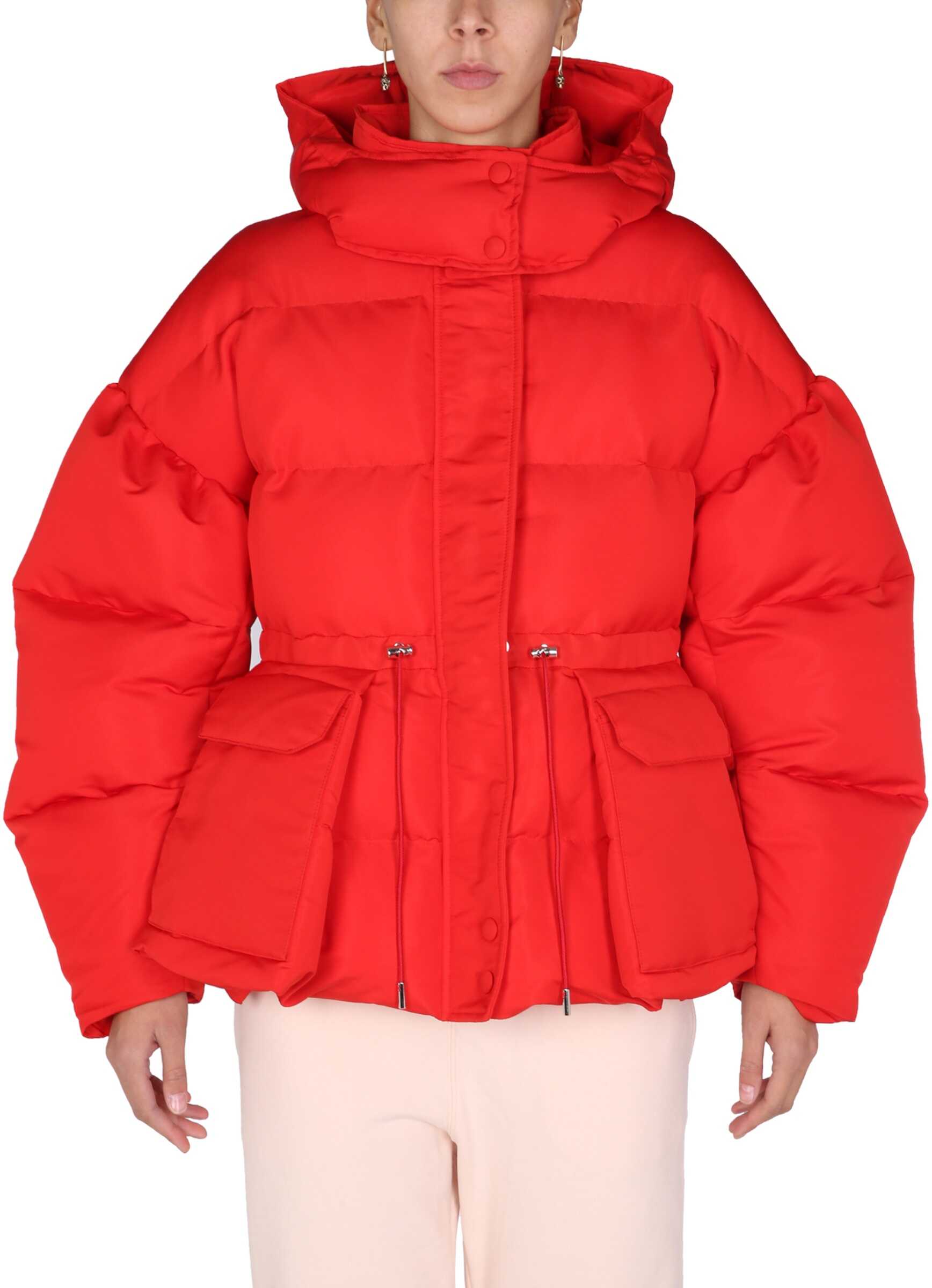 Alexander McQueen Down Jacket With Graffito Logo Print 672915_QZAD16062 RED image