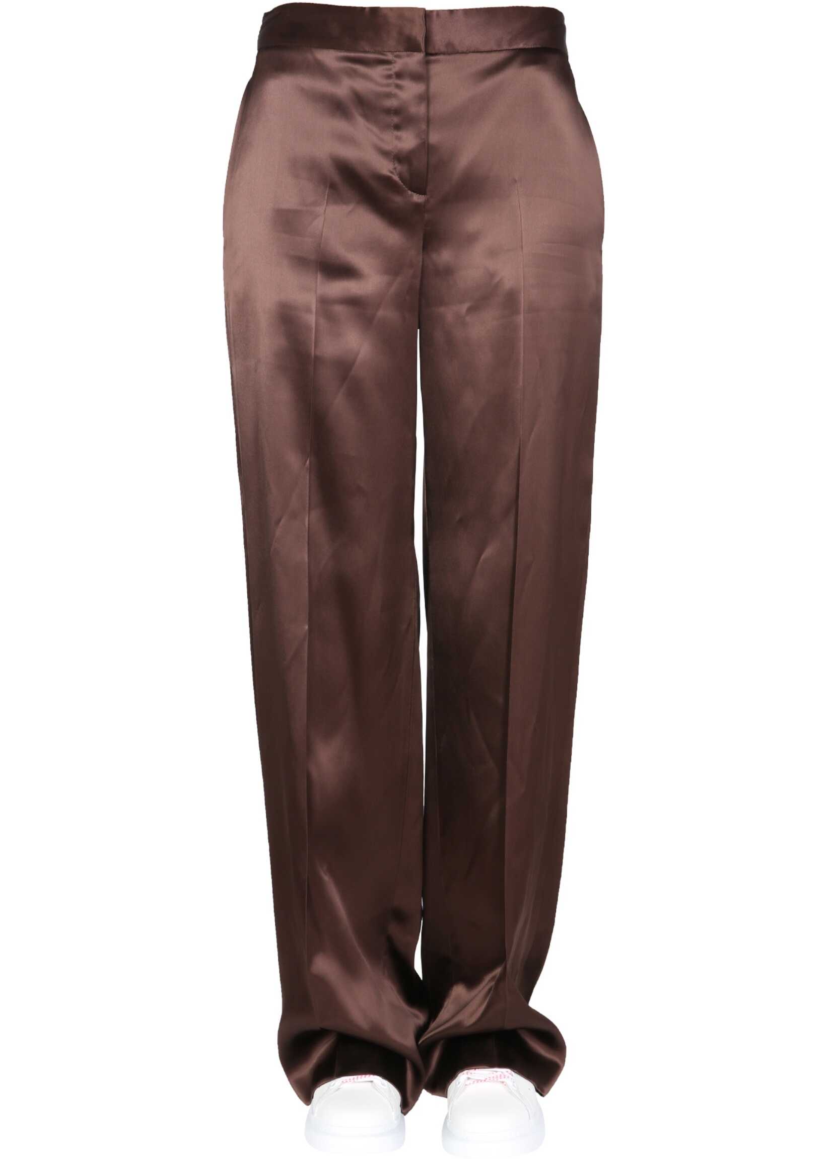 Alexander McQueen Wide Leg Trousers BROWN