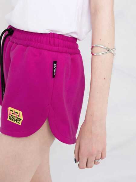Pantaloni scurti Versace Shorts With Greek Logo Patch FUCHSIA Femei (BM 8657865) 3