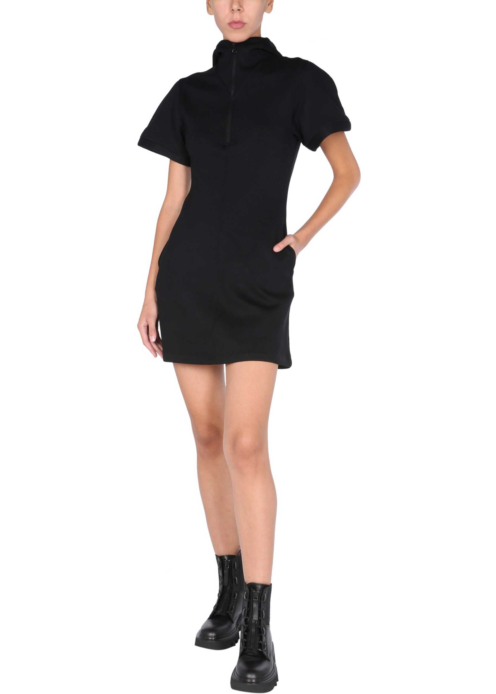 HELMUT LANG Hooded Dress L07HW601_001 BLACK