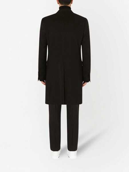 Paltoane Dolce & Gabbana Single-Breasted Velours Coat GREY Barbati (BM 8657925) 4