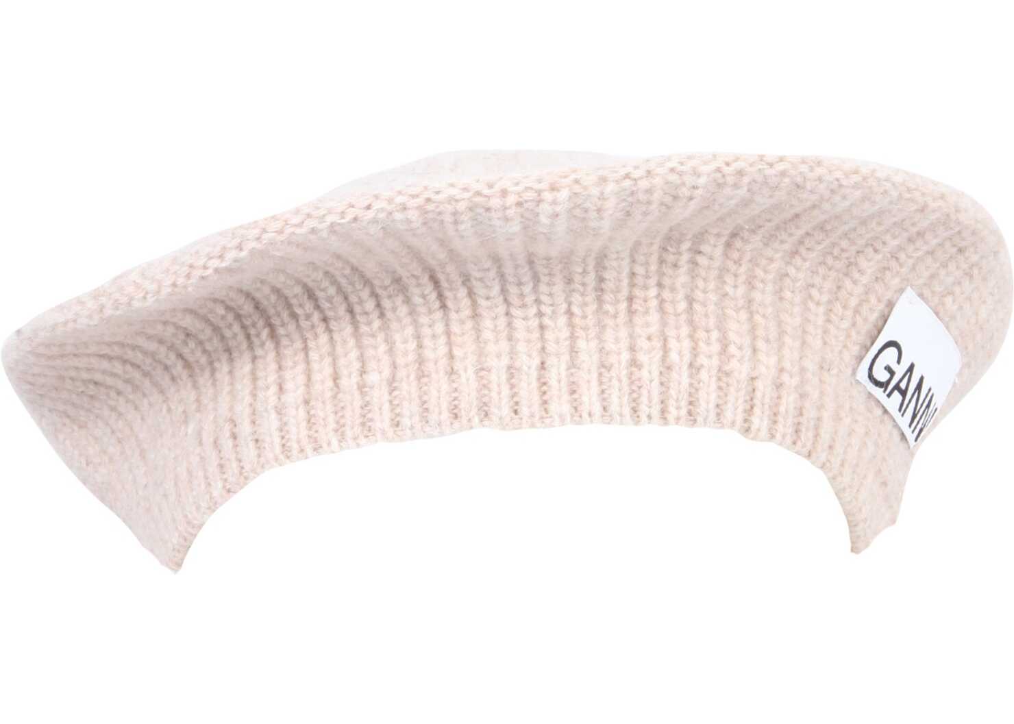 Ganni Knitted Hat A3626_196 BEIGE