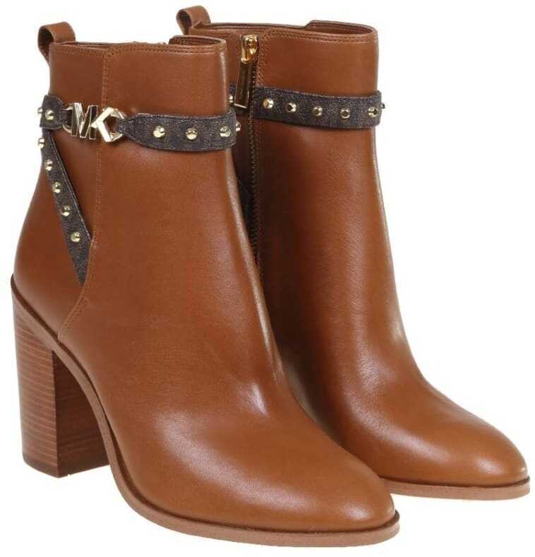 Botine Michael Kors Farrah Bootie Leather/Astro Studs  40F1FHHE1L Black Femei (BM 8658600) 2