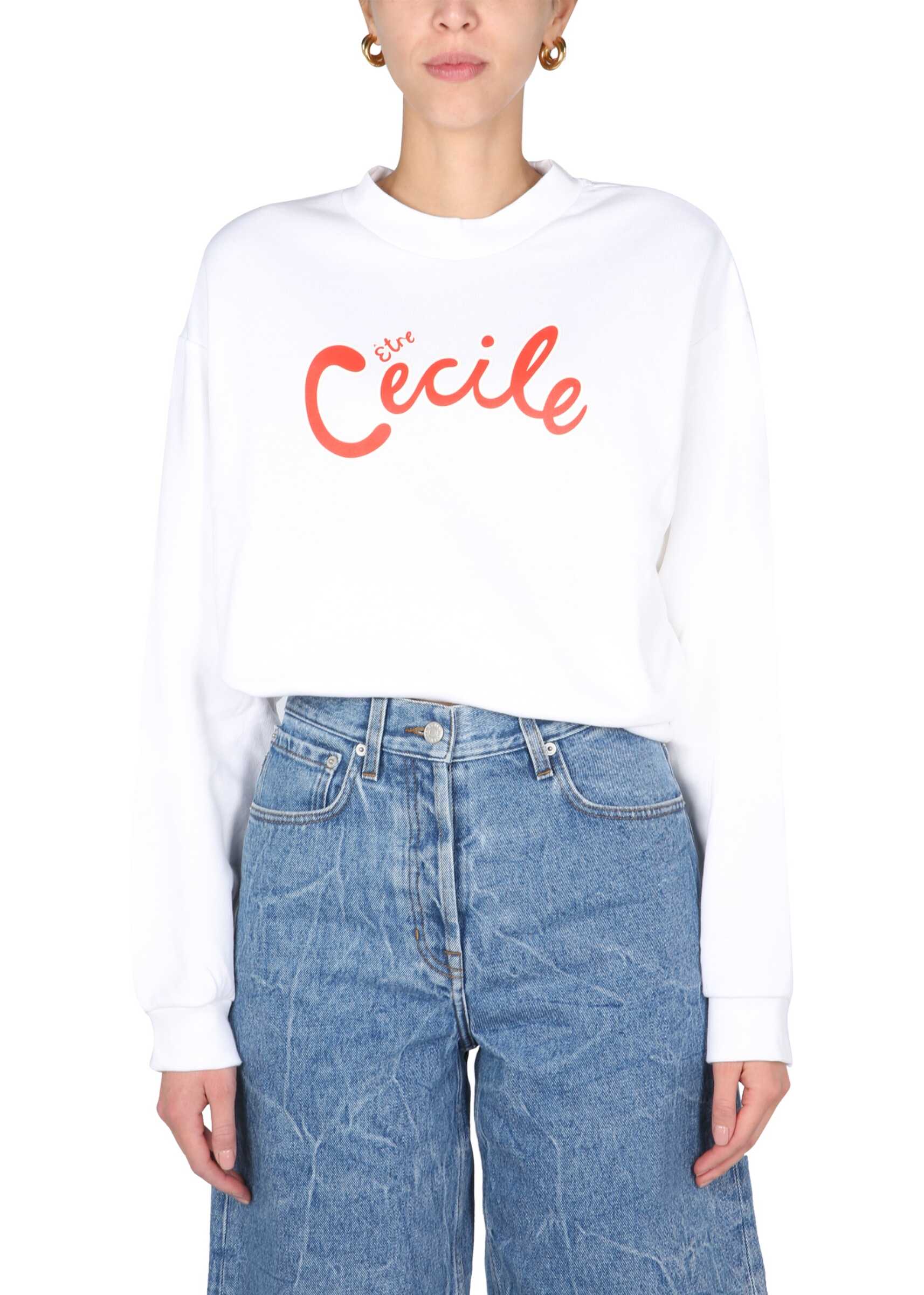 Être Cécile Crew Neck Sweatshirt ECECILE-CLASSIC-SS_WHITE WHITE