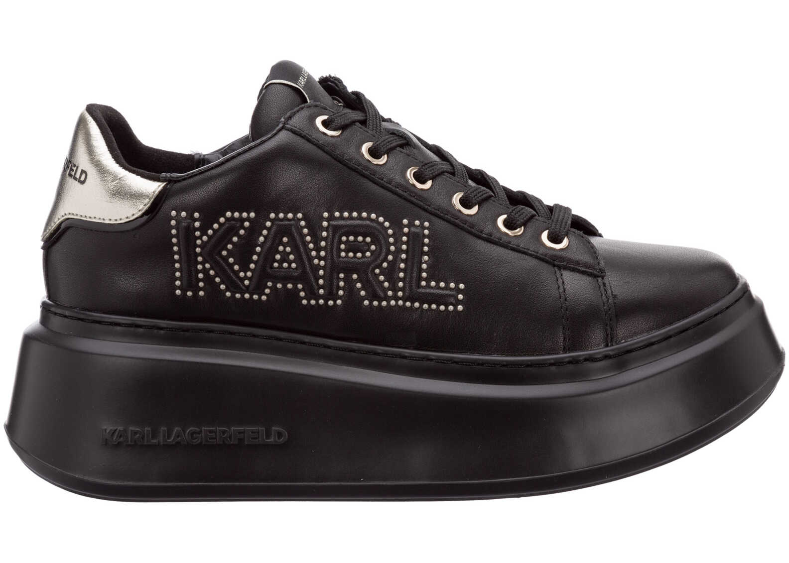 Karl Lagerfeld Shoes Leather Trainers Sneakers K/Ikonik Anakapri KLL63521 Black