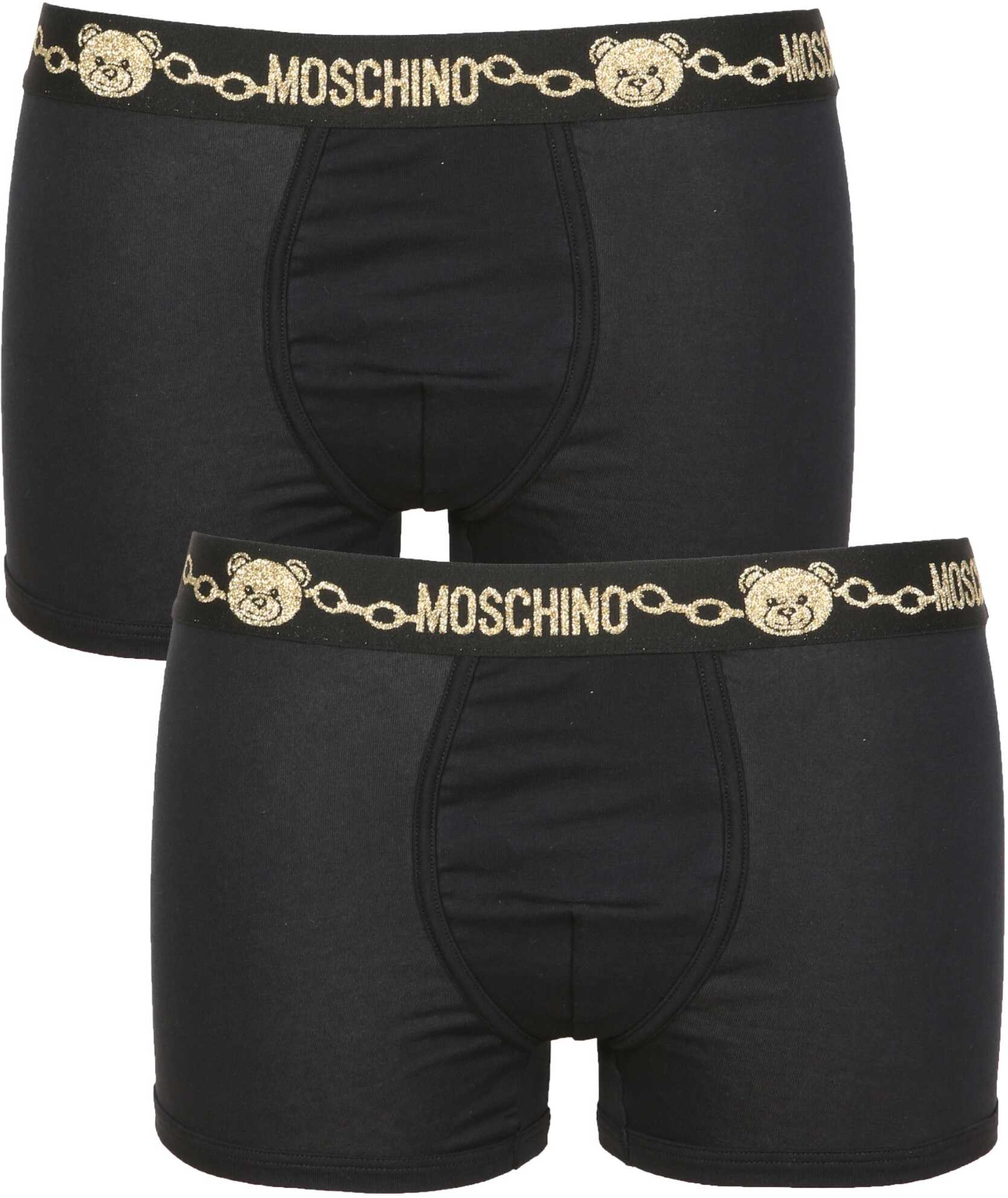 Moschino Pack Of Two "Chain Teddy" Boxers 47788123_0555 BLACK