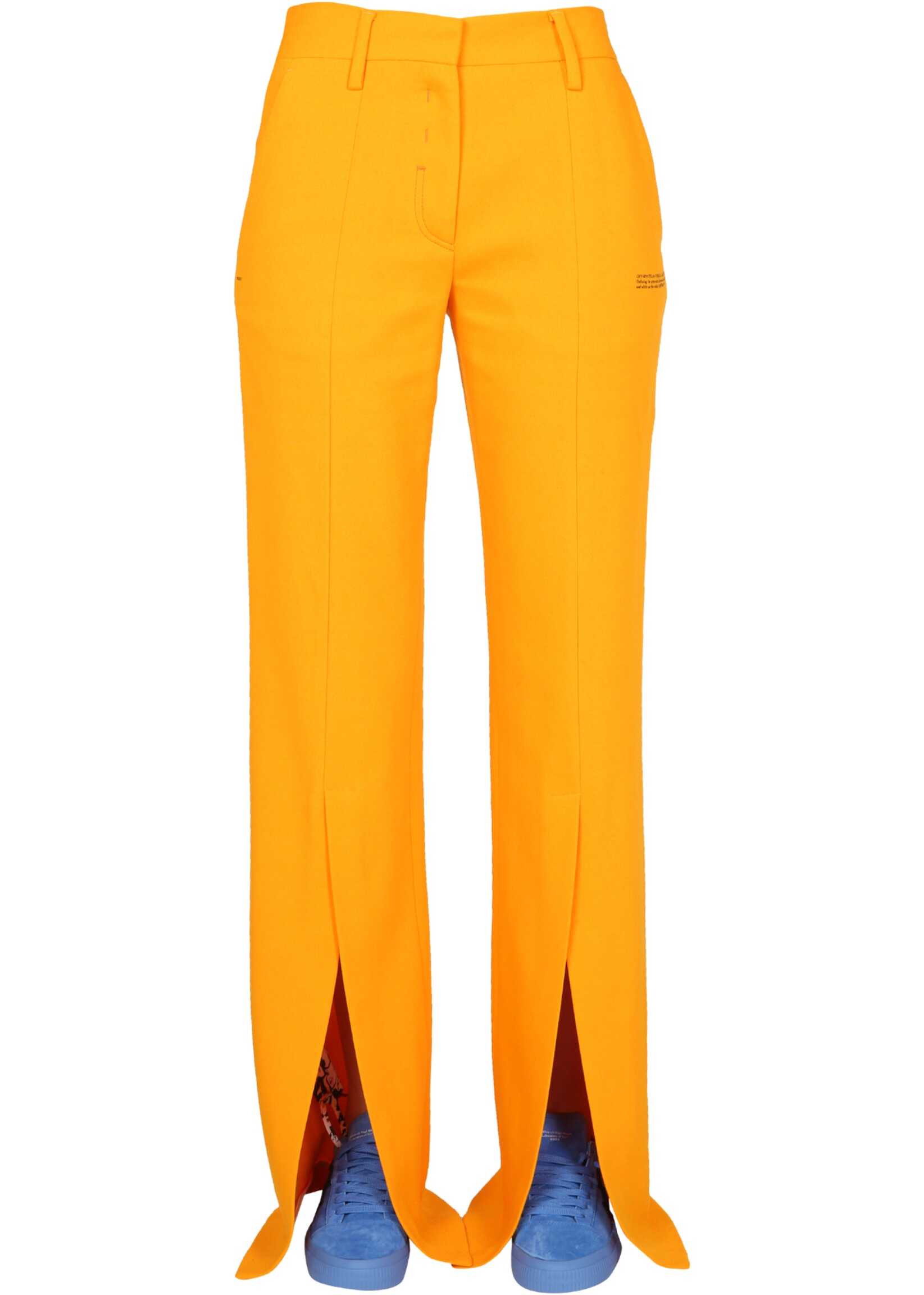 Off-White Wide Leg Trousers OWCA138_F21FAB0032000 ORANGE