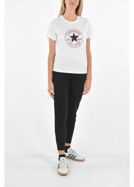 Tricouri Converse All Star Printed T-Shirt White Femei (BM 8664012) 4