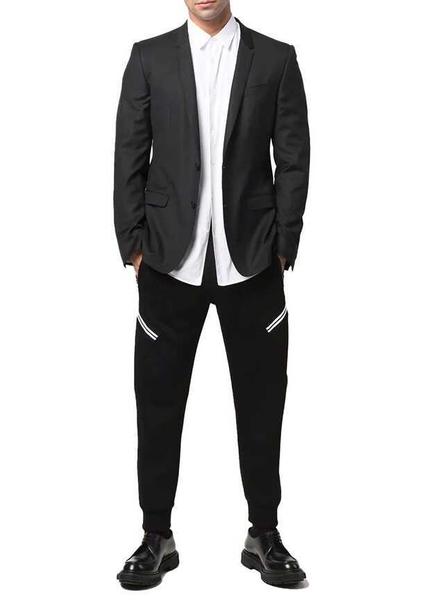 Pantaloni de trening Neil Barrett Sweatpants BJP009A Black Barbati (BM 8667933) 3