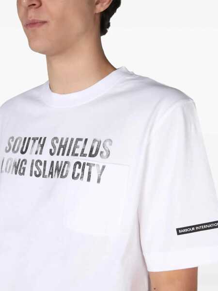 Tricouri Barbour Barbour X Engineered Garments T-Shirt WHITE Barbati (BM 8669958) 4