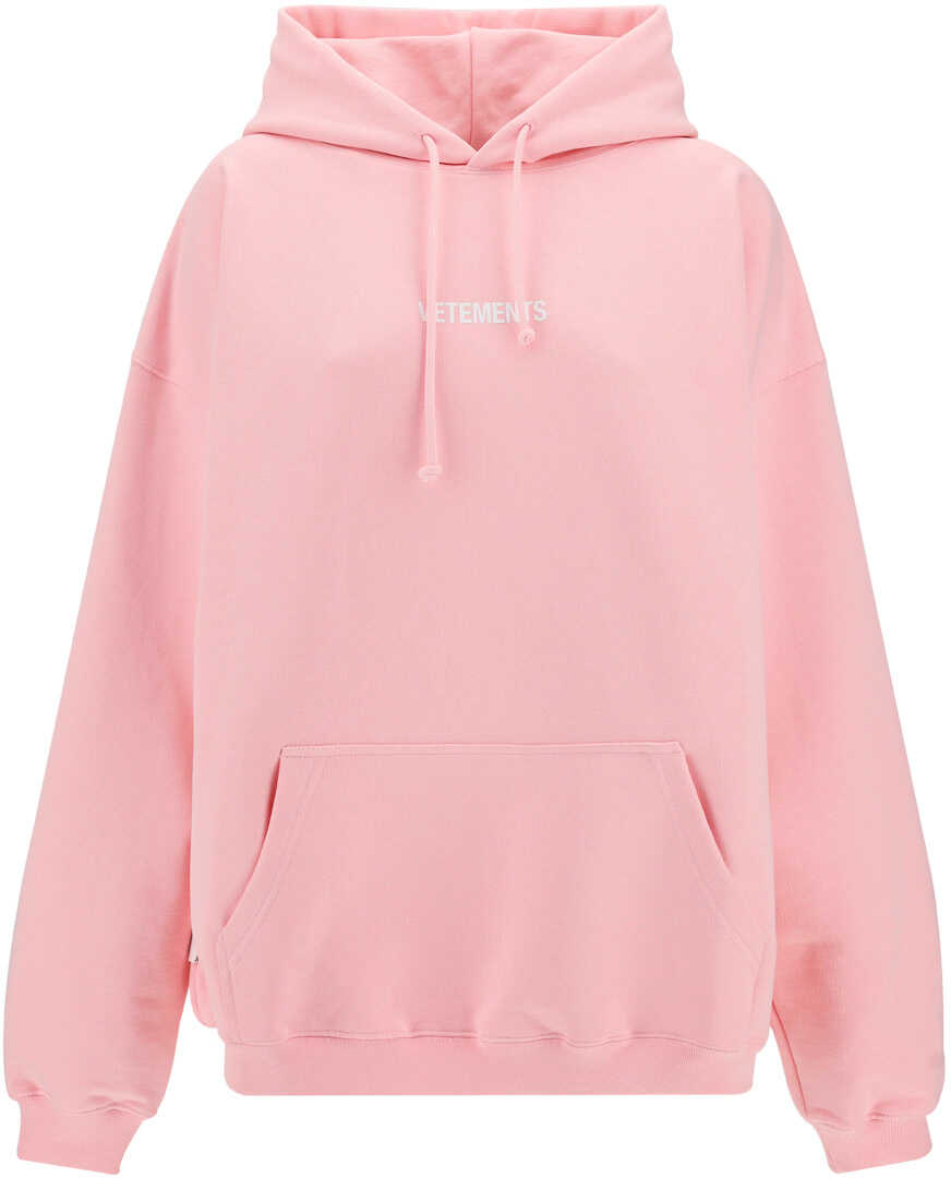 Vetements Hoodie UE52TR380P1601 BABY PINK/WHITE