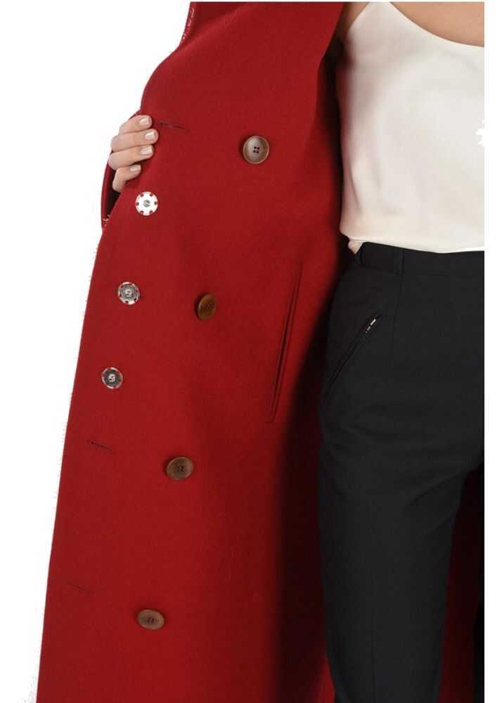 Paltoane Maison Margiela Double-Breasted Patchwork Effect Coat With Hidden Buttoning Multicolor Femei (BM 8671239) 4