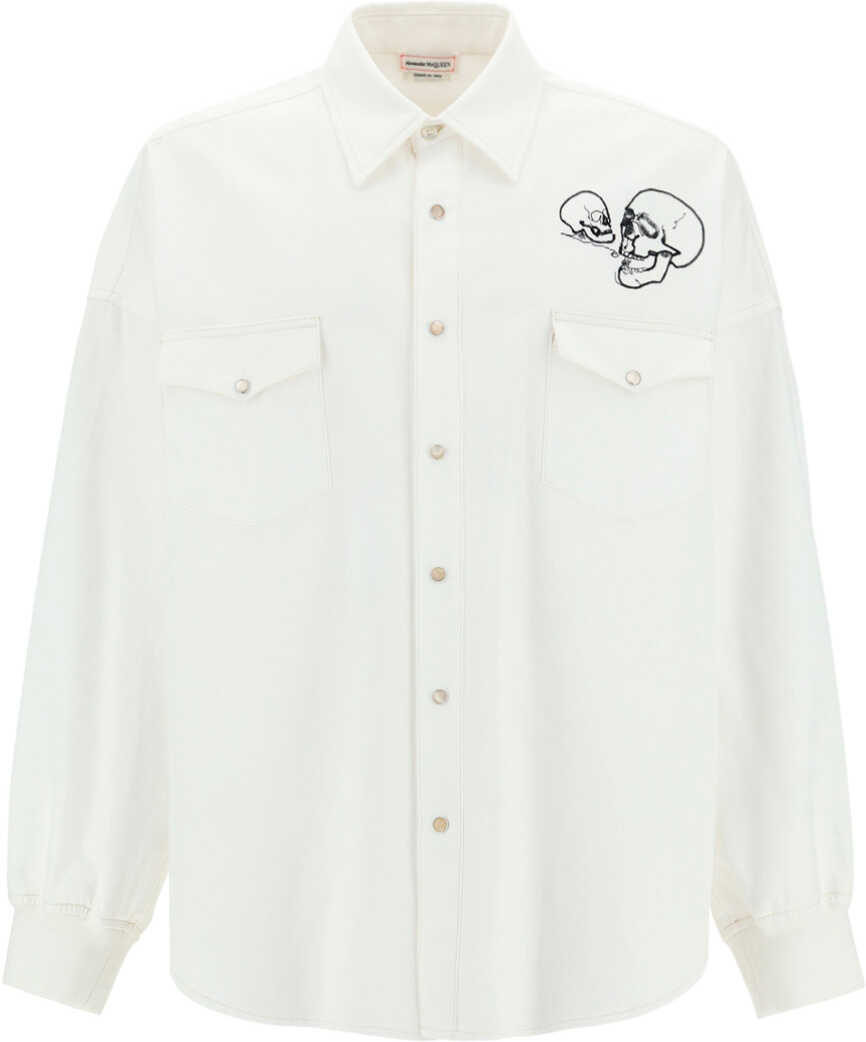 Alexander McQueen Japanese Shirt 671958QSS23 NATURAL WHITE