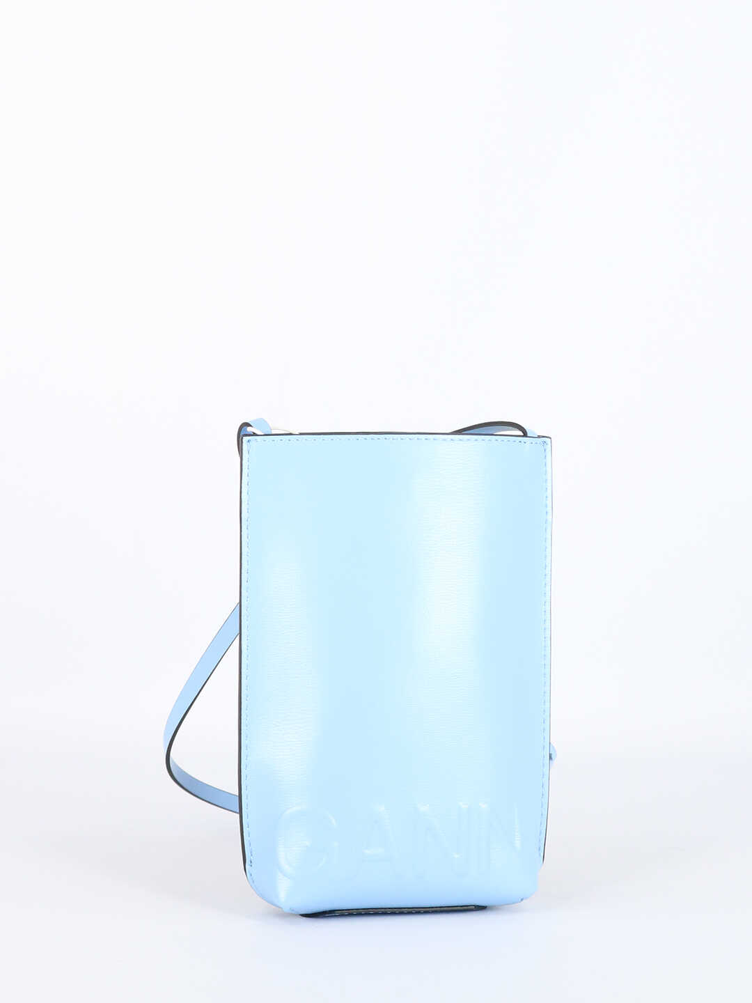 Ganni Recycled Leather Mini Bag A3871 Light blue