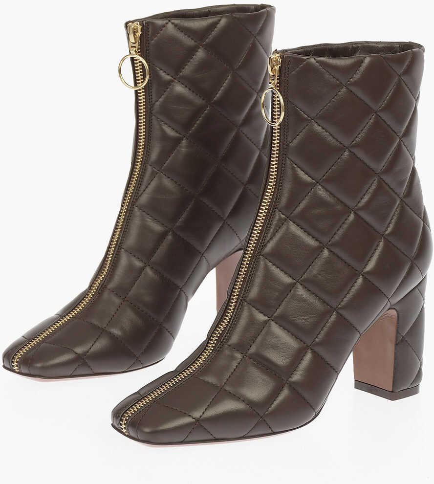 L\'Autre Chose 9Cm Quilted Leather Booties Brown