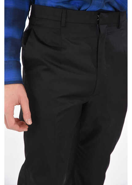 Pantaloni casual Prada Nylon Stirrup Pants With Contrasting Logo Black Barbati (BM 8682399) 3