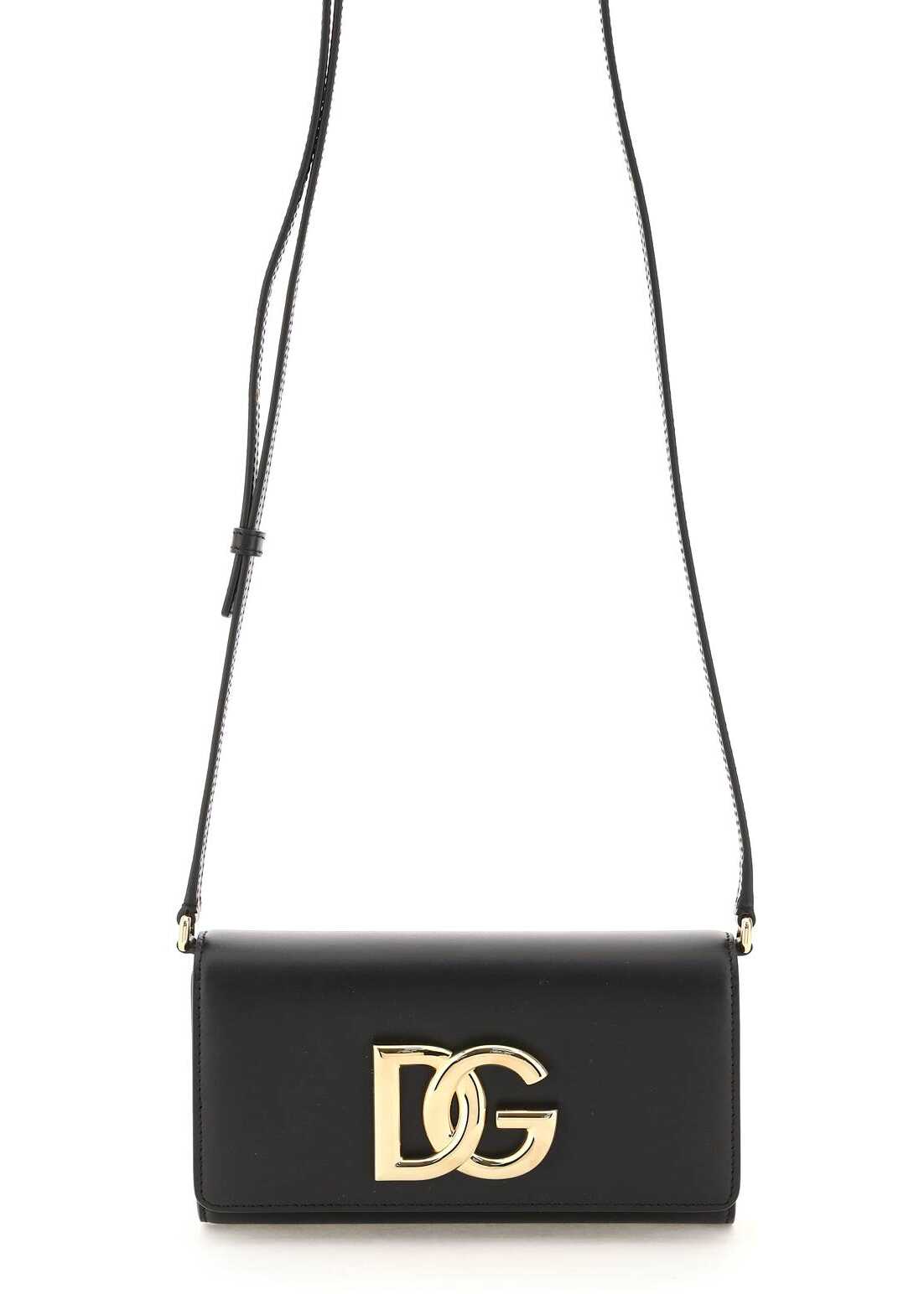 Dolce & Gabbana Leather Clutch With Logo BB7082 AW576 NERO