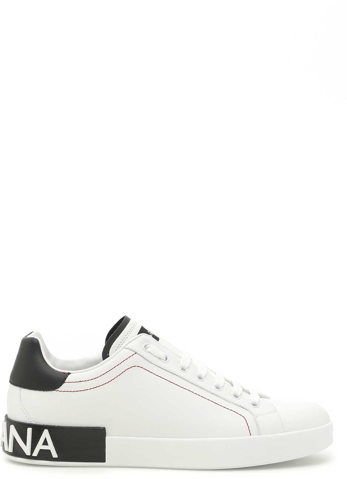 Dolce & Gabbana Portofino Nappa Leather Sneakers CS1760 AH526 BIANCO NERO