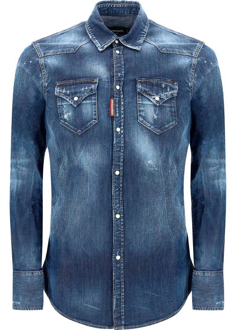 DSQUARED2 Shirt S74DM0568S30341 DENIM BLUE