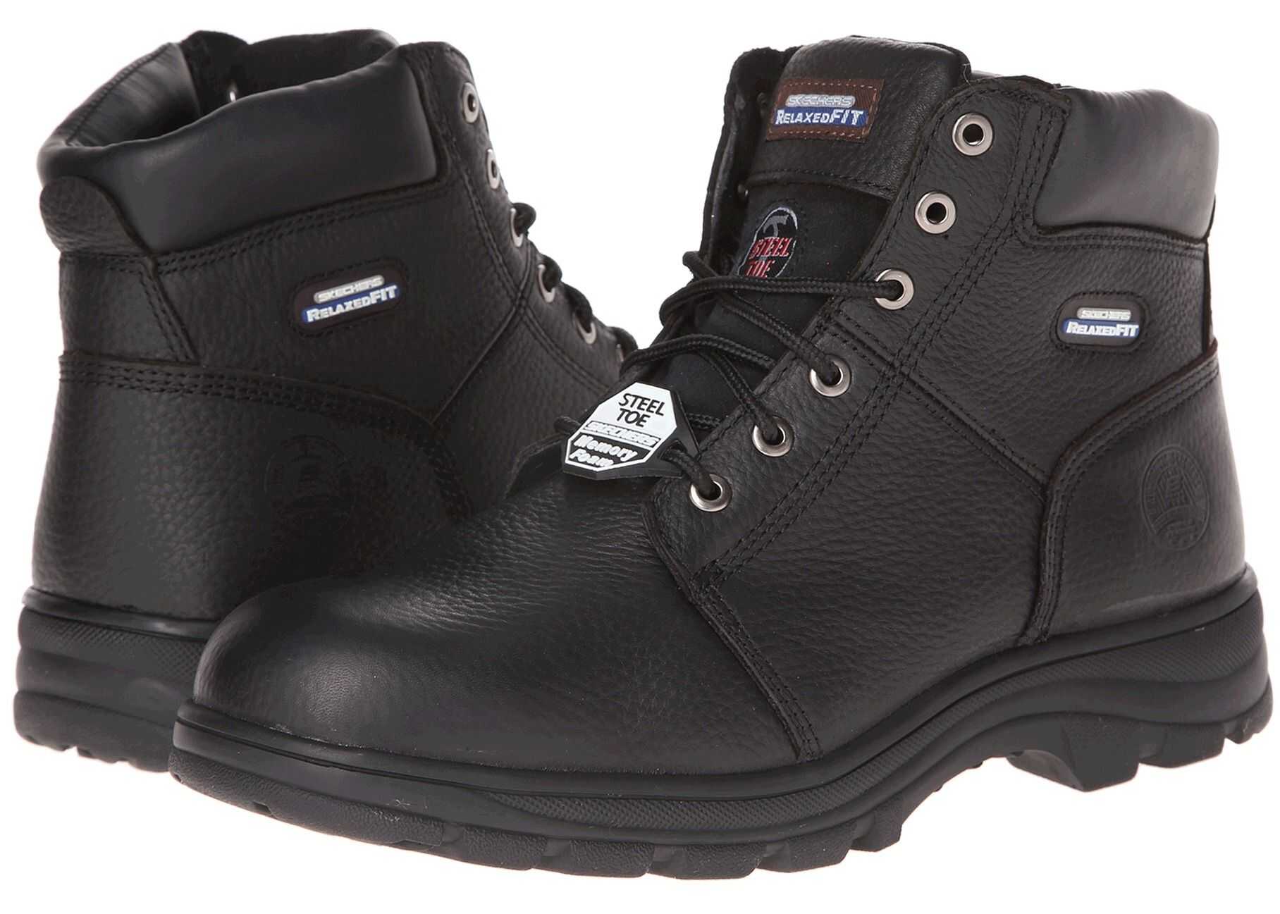 Gheata SKECHERS Work Workshire - Relaxed Fit Black