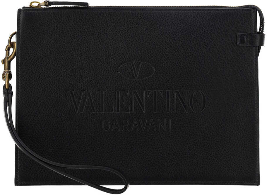 Valentino Garavani Handle Flat Pouch XY2P0P09VXY NERO