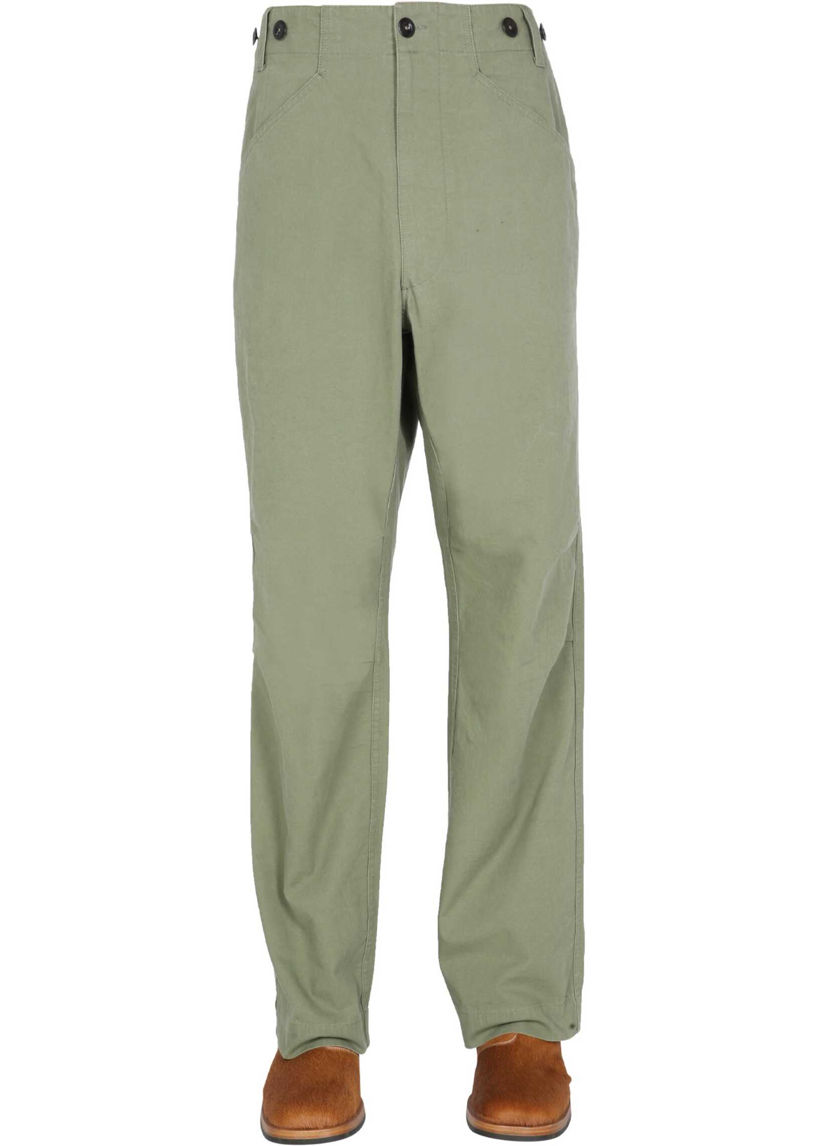 Margaret Howell Wide Leg Trousers GREEN