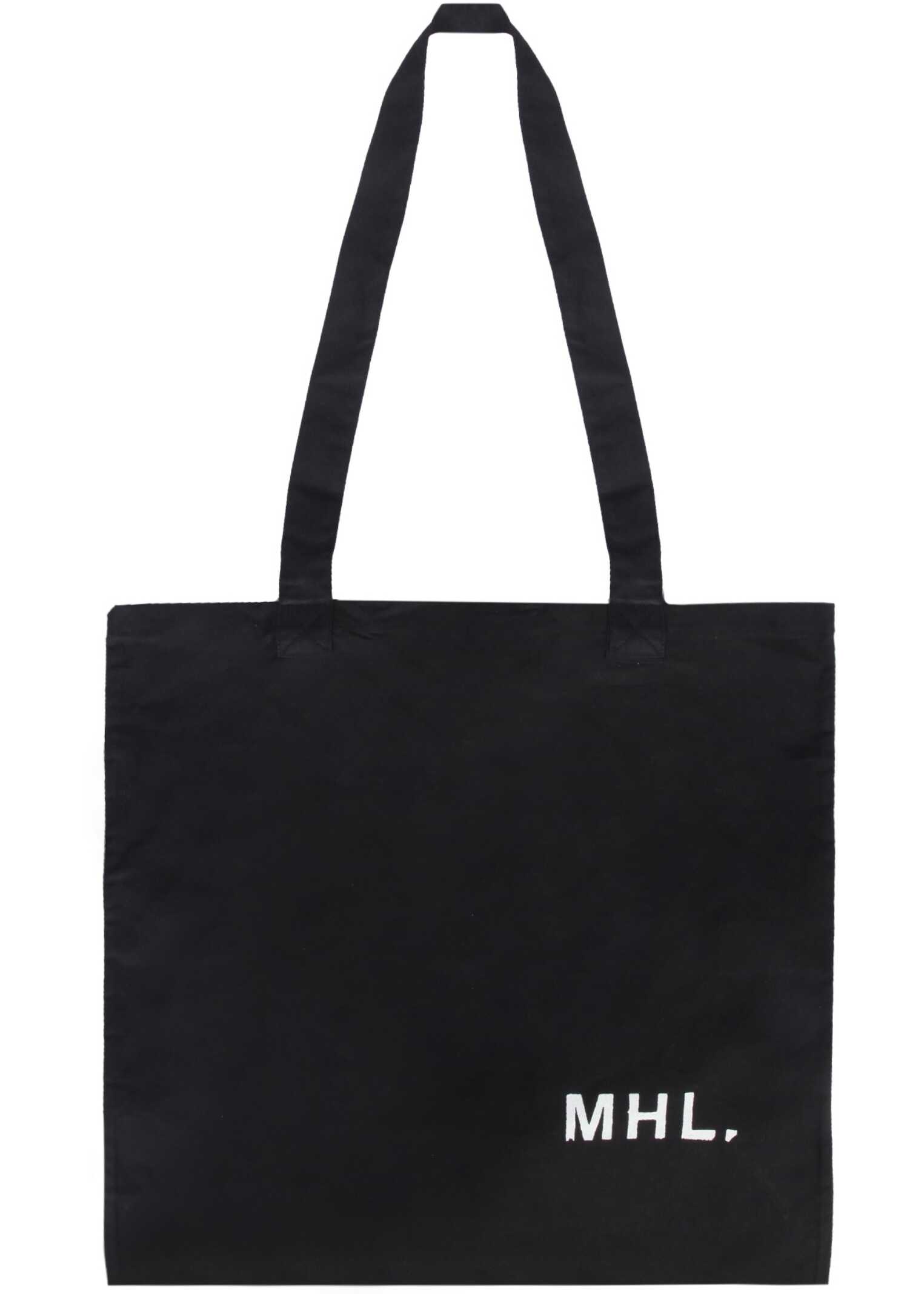 Margaret Howell Waxed Washed Cotton Shopper Bag UHAC0178A21_HHLBLK BLACK