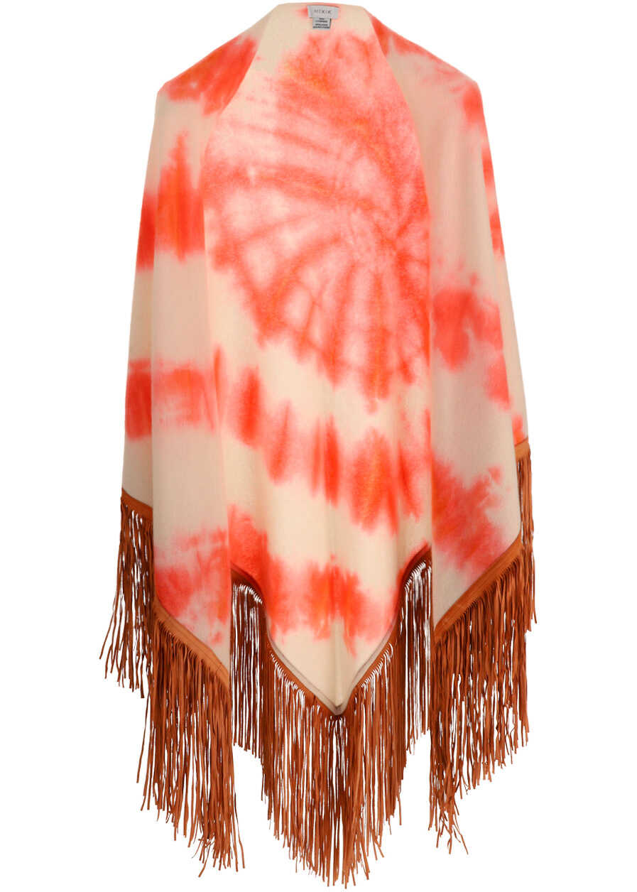 MIXIK Baez Shawl BAEZ PINK/WHITE/ORANGE