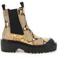 Botine Python-Printed Leather Chelsea Boots Femei