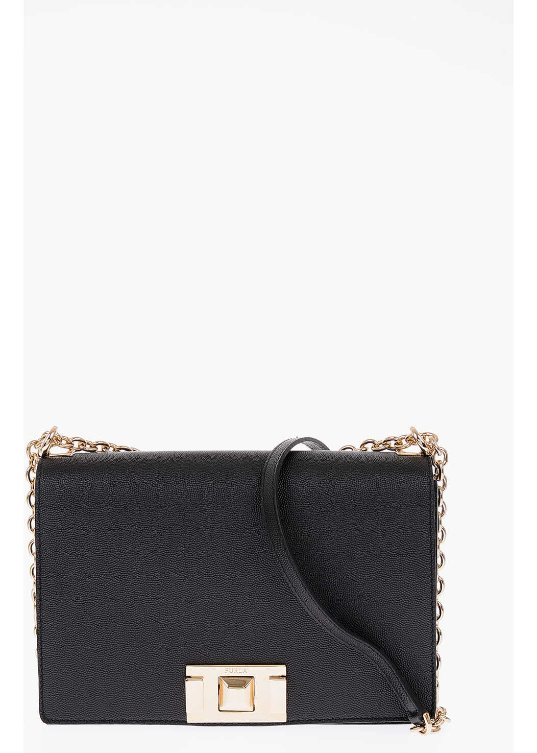 Furla Leather Mimi Crossbody Bag Black