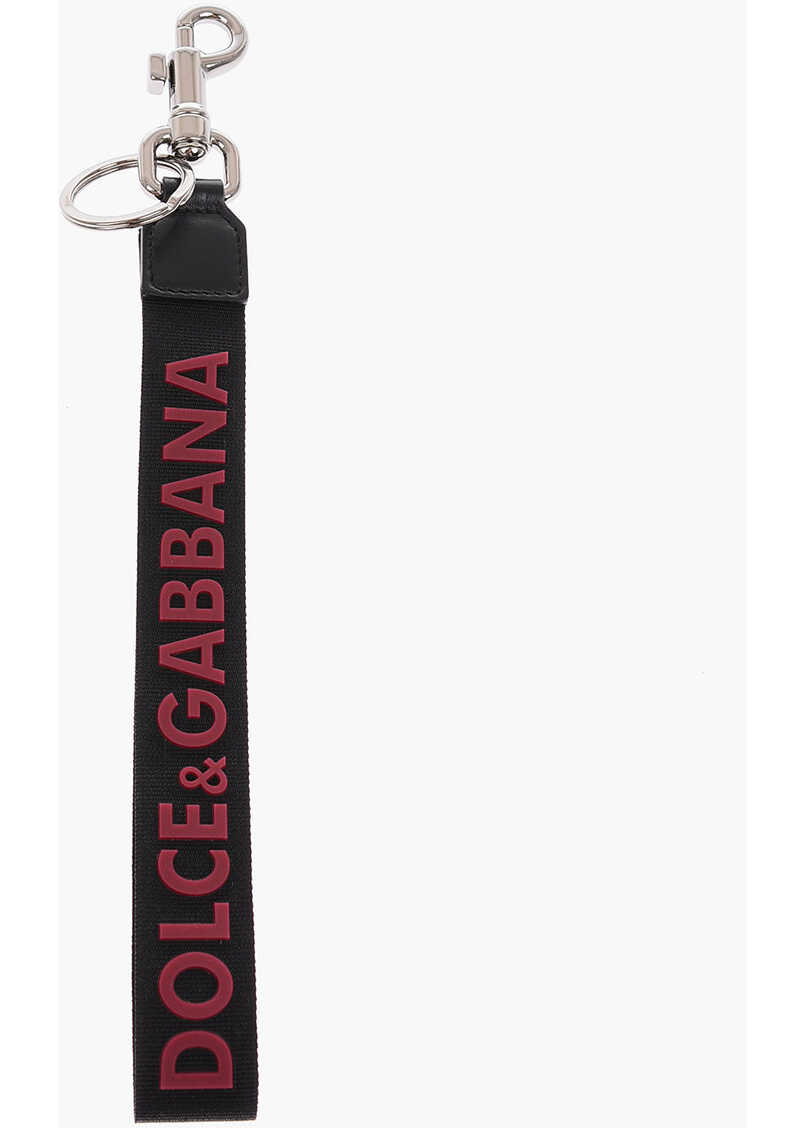 Dolce & Gabbana Band Logoed Keyring Black