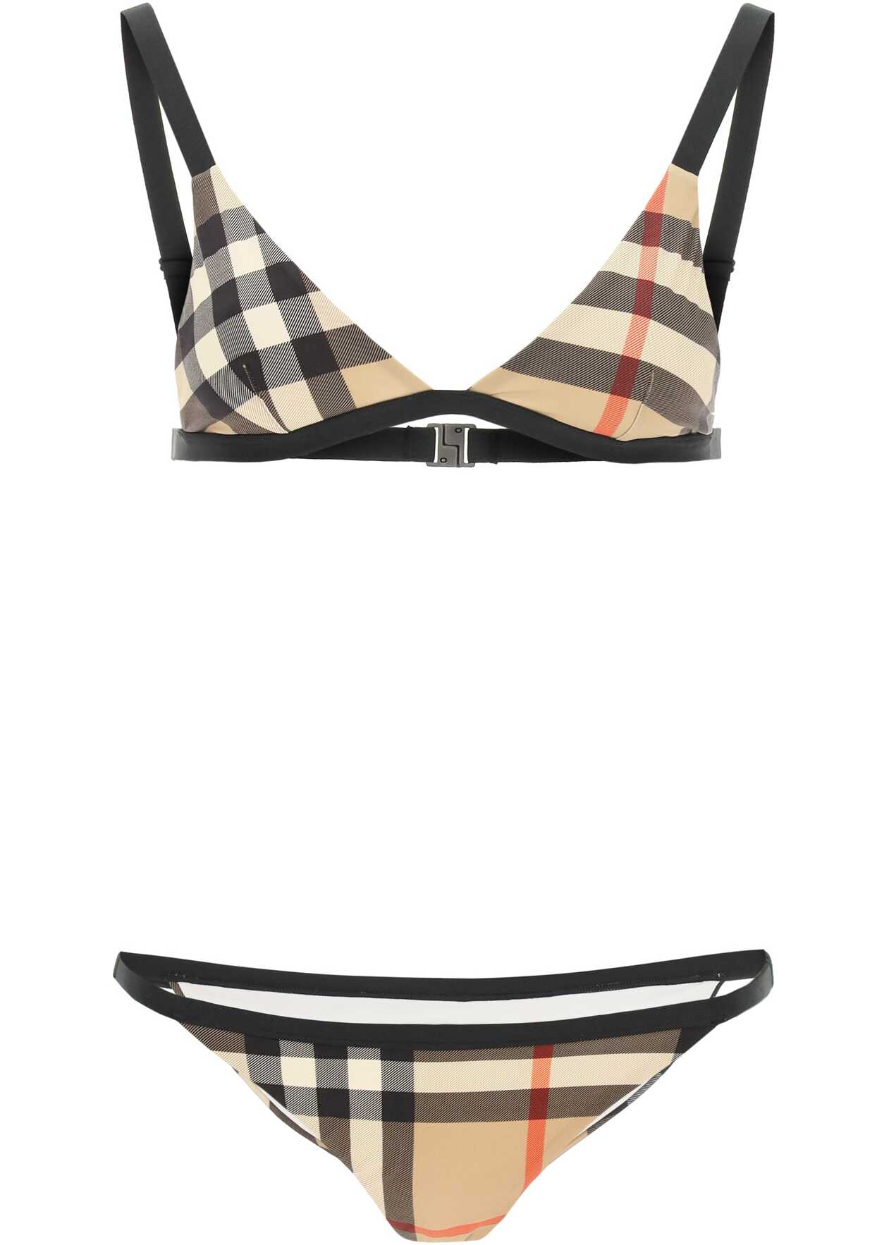 Burberry Triangle Bikini With Vintage Check Print 8039197 ARCHIVE BEIGE IP CHK