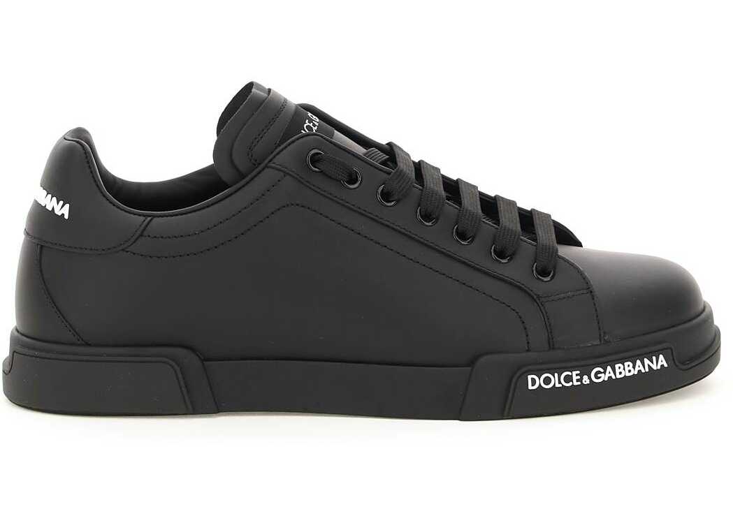 Dolce & Gabbana Portofino Light Leather Sneakers CS1774 AA335 NERO