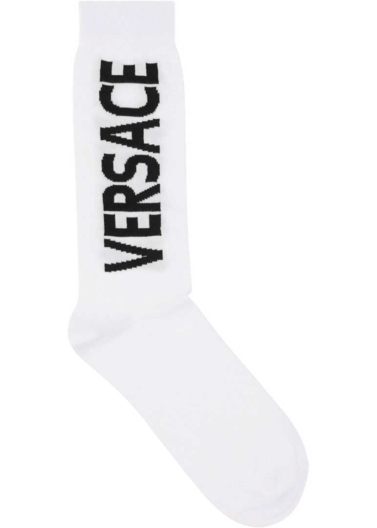 Versace Athletic Socks ICZ0003IK0104 BIANCO/NERO