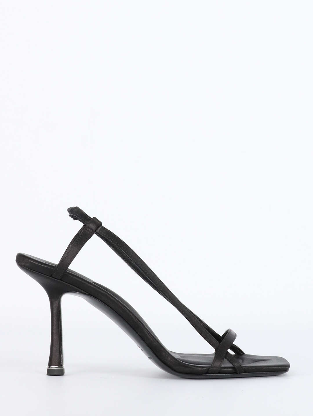 Alexander Wang Ivy 85 Satin Sandal 30122S006 Black