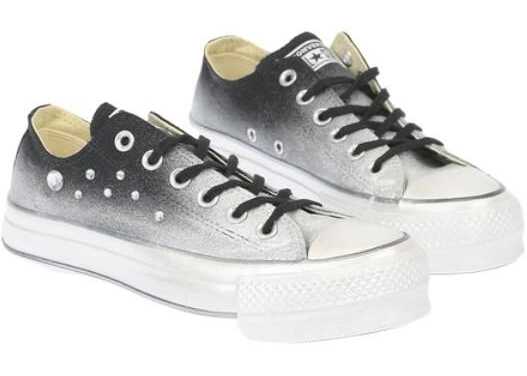 Poze Converse 4Cm Glittered Sneakers With Platform Silver