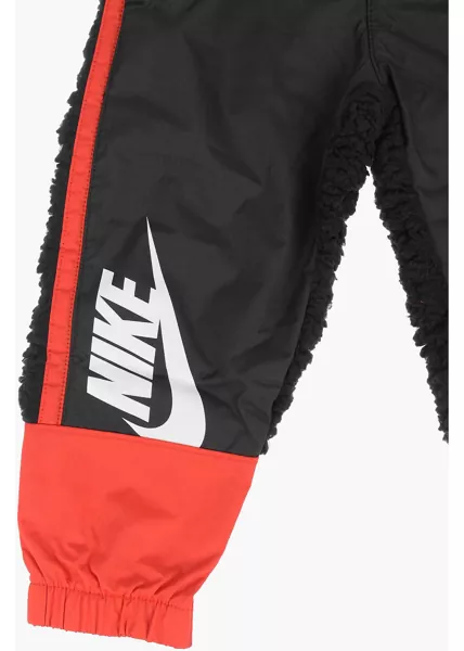 Pantaloni casual Nike Logo Printed Sherpa Pants Black Baieti (BM 8709645) 2