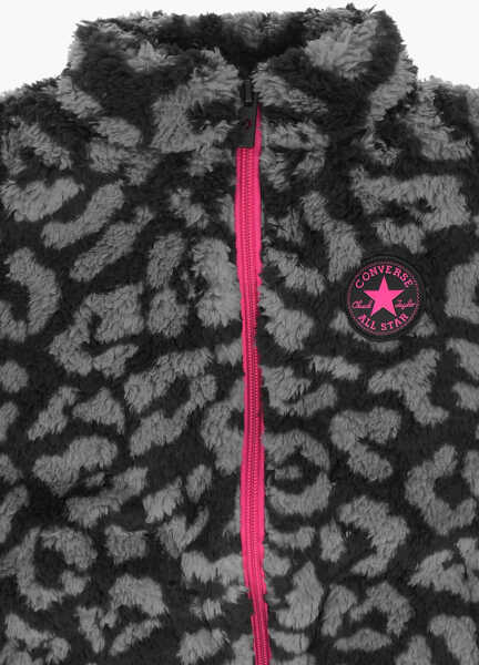 Jachete Converse Leopard Printed Sherpa Jacket Multicolor Baieti (BM 8709654) 2